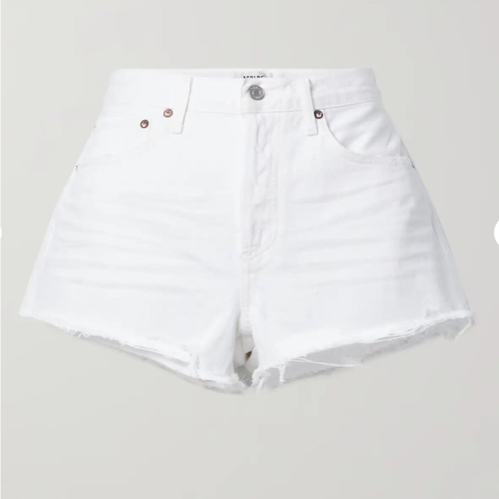 NWT AGOLDE White High-Rise Denim Jean Shorts